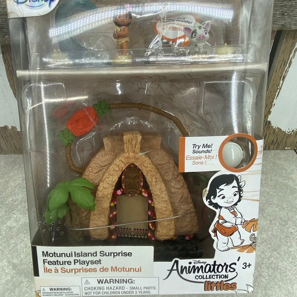 Disney Animators Collection Littles Moana Motunui Island Surprise Playset 8pcs
